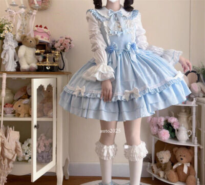 Japanese Lolita Kawaii Fairy Dress Pink Pastel Sweet Princess Jsk Dress  Women | eBay