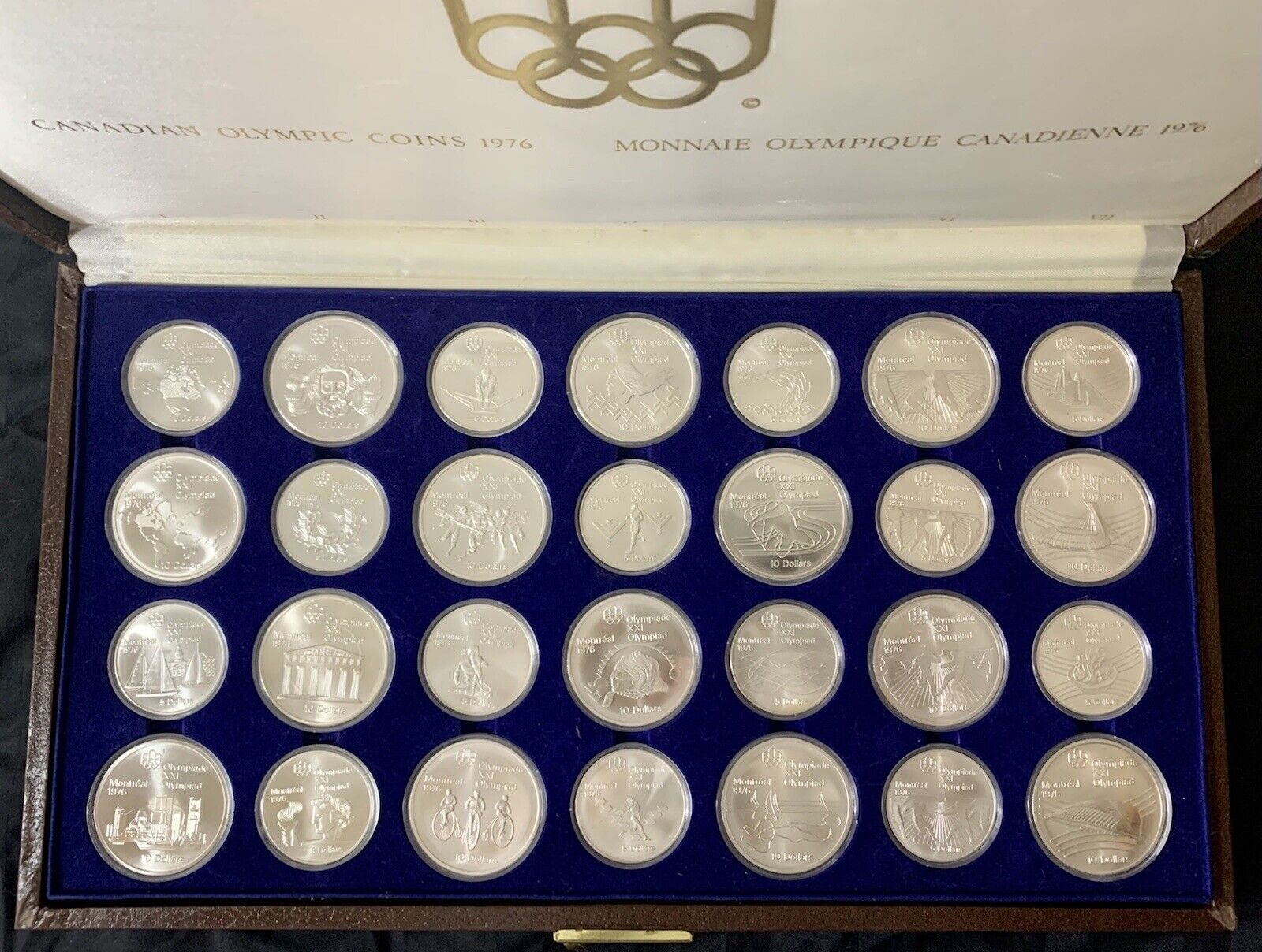 1976 Montreal Olympics 28 Coin Set, 30.352 Troy oz Of Pure Silver