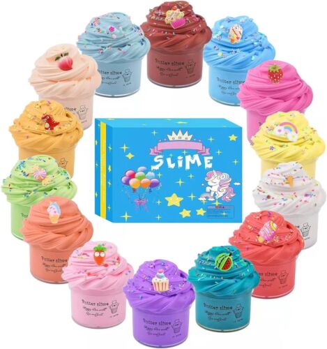 14 PACK Butter Slime Kit Scented Super Soft & Non Sticky Cloud Party Favor Gifts - Picture 2 of 7