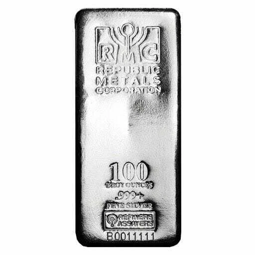 999 Fine 100 oz ounce Republic Metals RMC Pure Silver Bar 6.86 pounds 3.1 Kilo  - Image 4 of 4