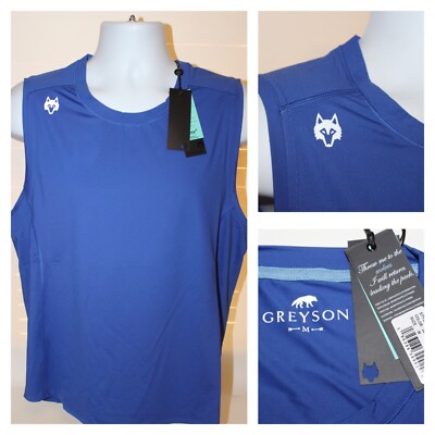 Greyson Mens Size M Guide Sport Sleeveless Tank Top Shirt Gym Running Brrr Nylon