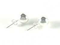 Damen Perlen Kugel Ohrstecker Silber Deluxe Schmuck Ohrringe Ø 10Mm