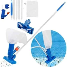 Pool Vacuum Head w/ Brush Bag Cleaning Kit Clean Bottoms Filter Swimming