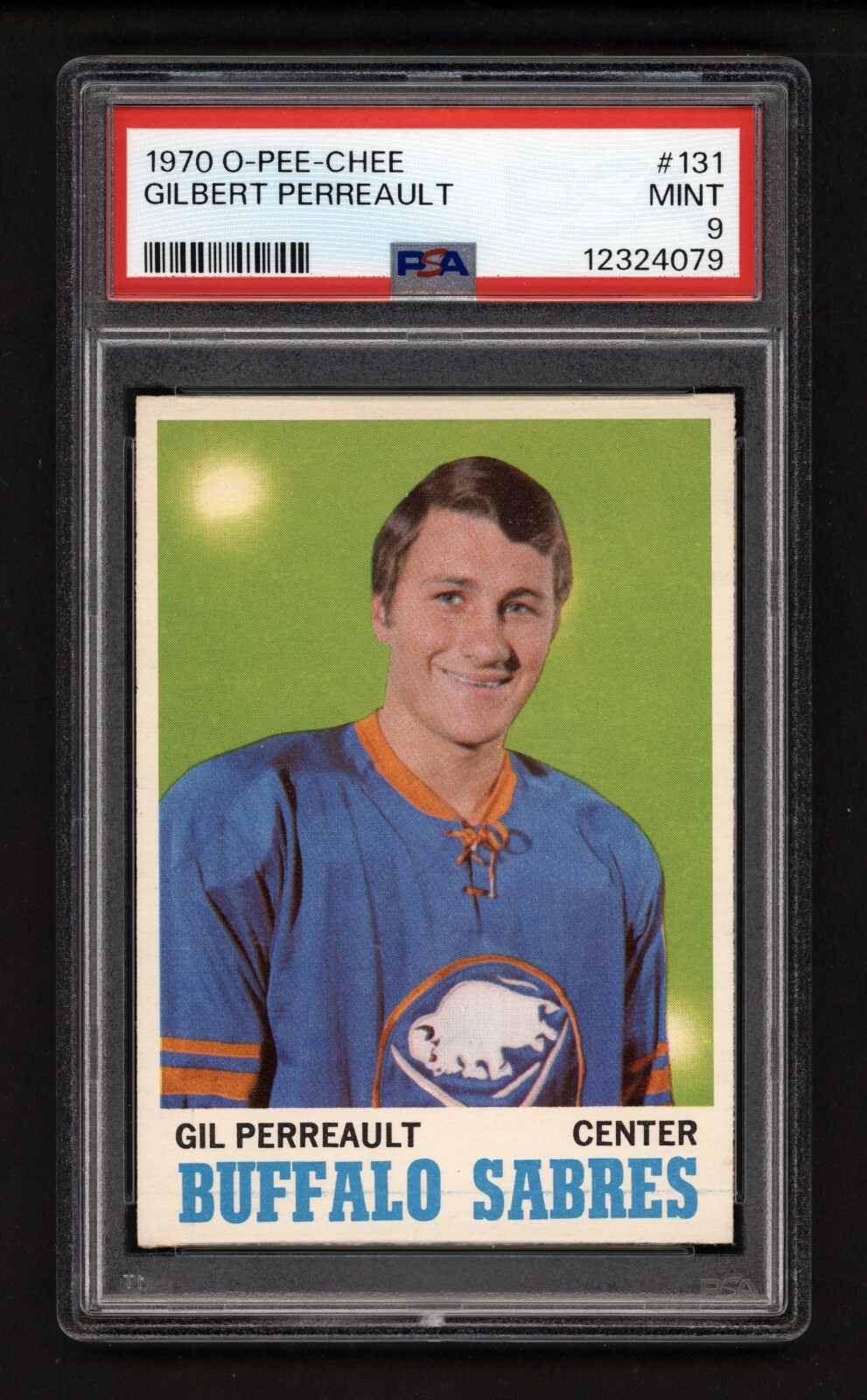 1970 OPC #131 GILBERT PERREAULT ROOKIE CARD PSA 9 MINT