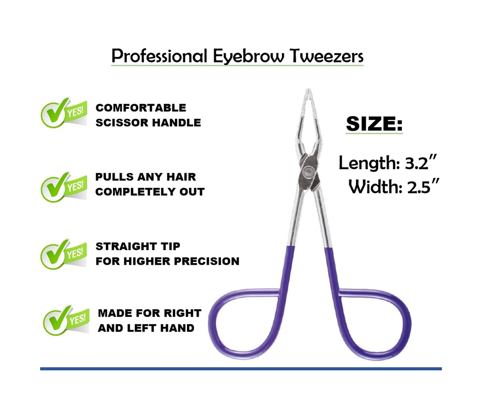 PROFESSIONAL Salon TWEEZERS with Easy Scissor Handle, The BEST