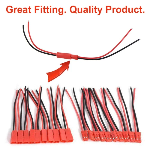 50 Paar 150 mm für JST Stecker Verbindungskabel Stecker & Buchse für RC Lipo Akku USA - Bild 4 von 22