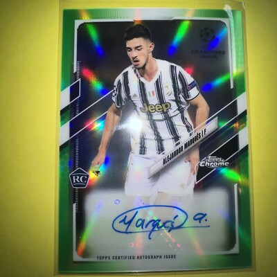 ALEJANDRO MARQUES 2020-21 Topps Chrome UEFA Auto Neon Green Refractor /99 Rookie