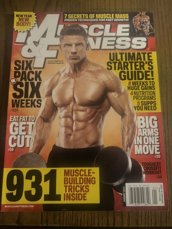 Muscle & Fitness Magazine January 2013 Steve Cook No Label GD Interior