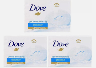 3x DOVE Gentle Exfoliating Beauty Cream Bar Doppelpack 90g (insgesamt 6 Seifen)
