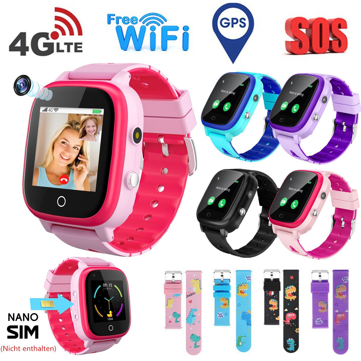 Gps Smart Watch Zum Telefonieren Android 4G Kinder Smartwatch Mit