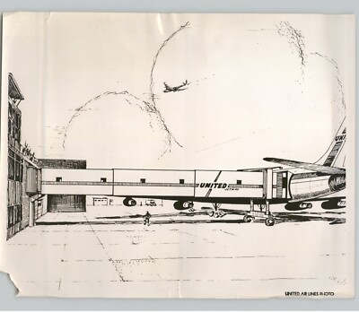 Design Drawing 1st JETWAY Passenger Loading Tunnels Idlewild 1959 Press Photo