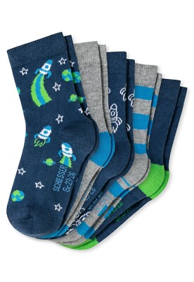 SCHIESSER Jungensocken 5er Pack PREISVORTEIL 75% CO 19-22 23-26 27-30 31-34