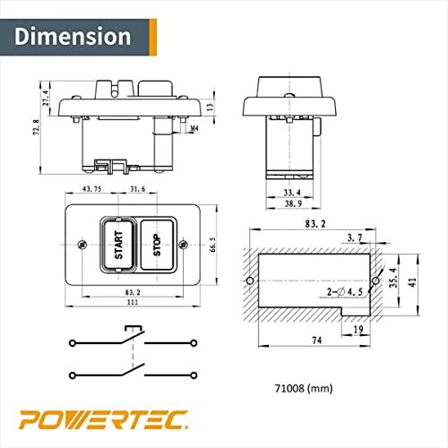 On Off Switch Start Stop Single Phase Push Button Motor