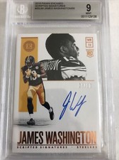 2018 James Washington Encased auto /50 bgs 9 10 auto scripted signature Steelers