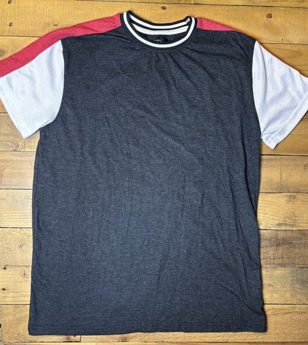 Modern Culture Herren T-Shirt Große L Grau Weiß Rot Kurzarm, Jerseyärmel - Bild 1 von 9