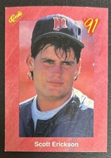 1991 Classic Scott Erickson Baseball Rookie Card (RC) #T16 Twins Low-Grade Poor. rookie card picture