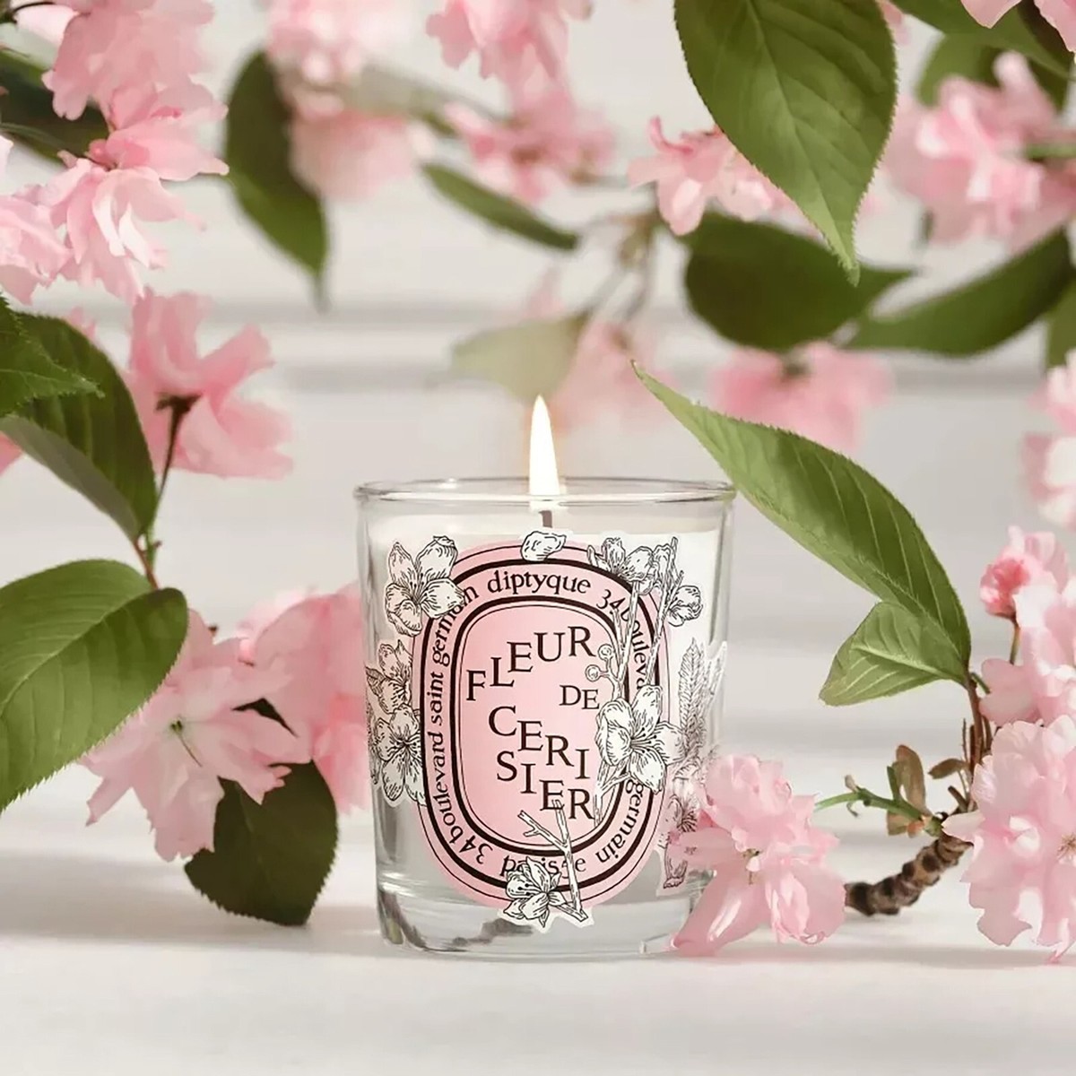【限定】FLEUR DE CERISIER キャンドル 190g ディプティック 限定版 クラシック キャンドル Fleur de