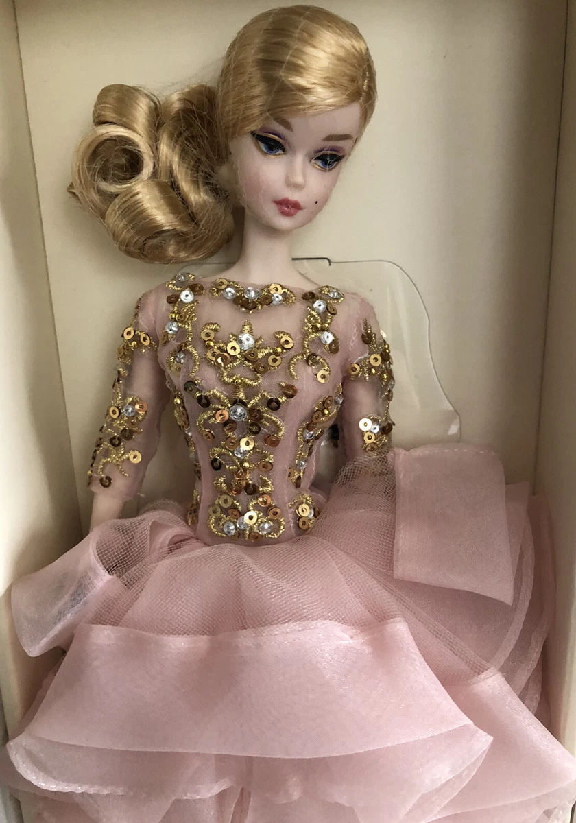Poseable Blush Gold Cocktail Dress Silkstone Barbie Doll With