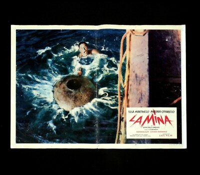 LA MINA fotobusta poster Elsa Martinelli Bomba Mine Bomb Mare Porto Ercole DD47