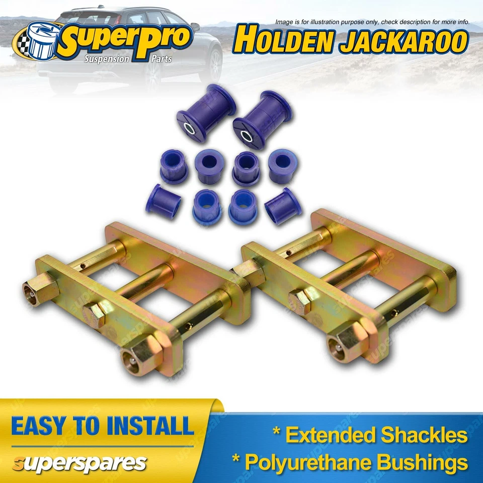 Extended Greasable Shackles & SuperPro Bushings kit for Holden Jackaroo 86-91 - image 2 of 2