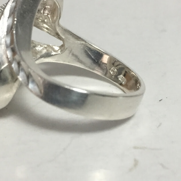 Sterling Silver Scrollwork Ring Size 8 - image 5