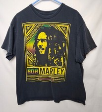 Bob Marley T-Shirt XL Roots Rock Reggae 2012 Y2K Black Jamaica Flag Band