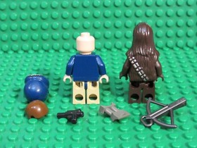 Lot 2 LEGO Star Wars 7749 Han Solo Minifigure Hoth Parka sw0253 Chewbacca HC88