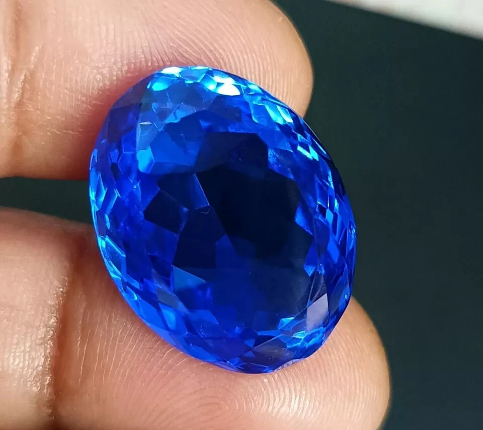 Zafiro Natural Cachemira Azul Piedra Preciosa Suelta Corte Ovalado 20 Ct AAA+ Certificado EGL Foto 4 de 4
