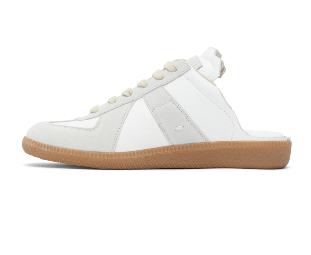 MAISON MARGIELA White & Grey Replica Slip-On Sneakers 37.5 for 7