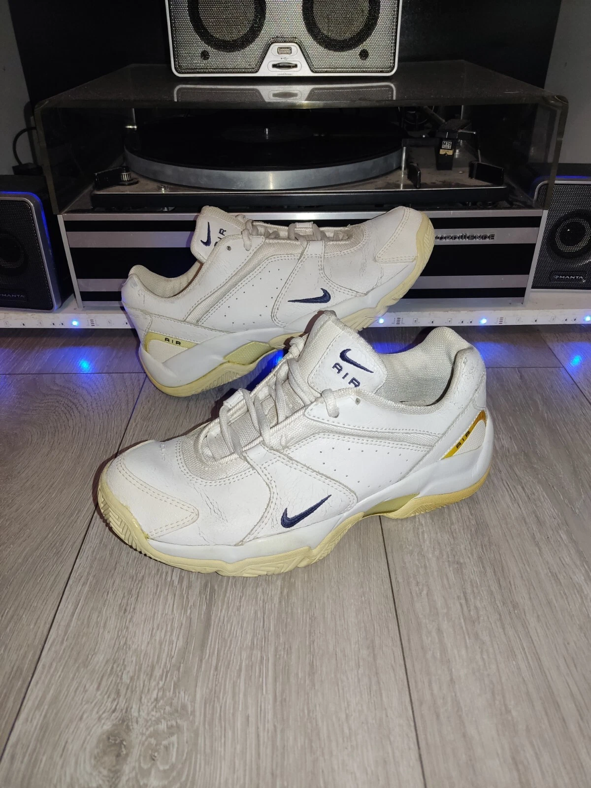Vintage Rare Nike Air Supreme Court Cuir Blanc