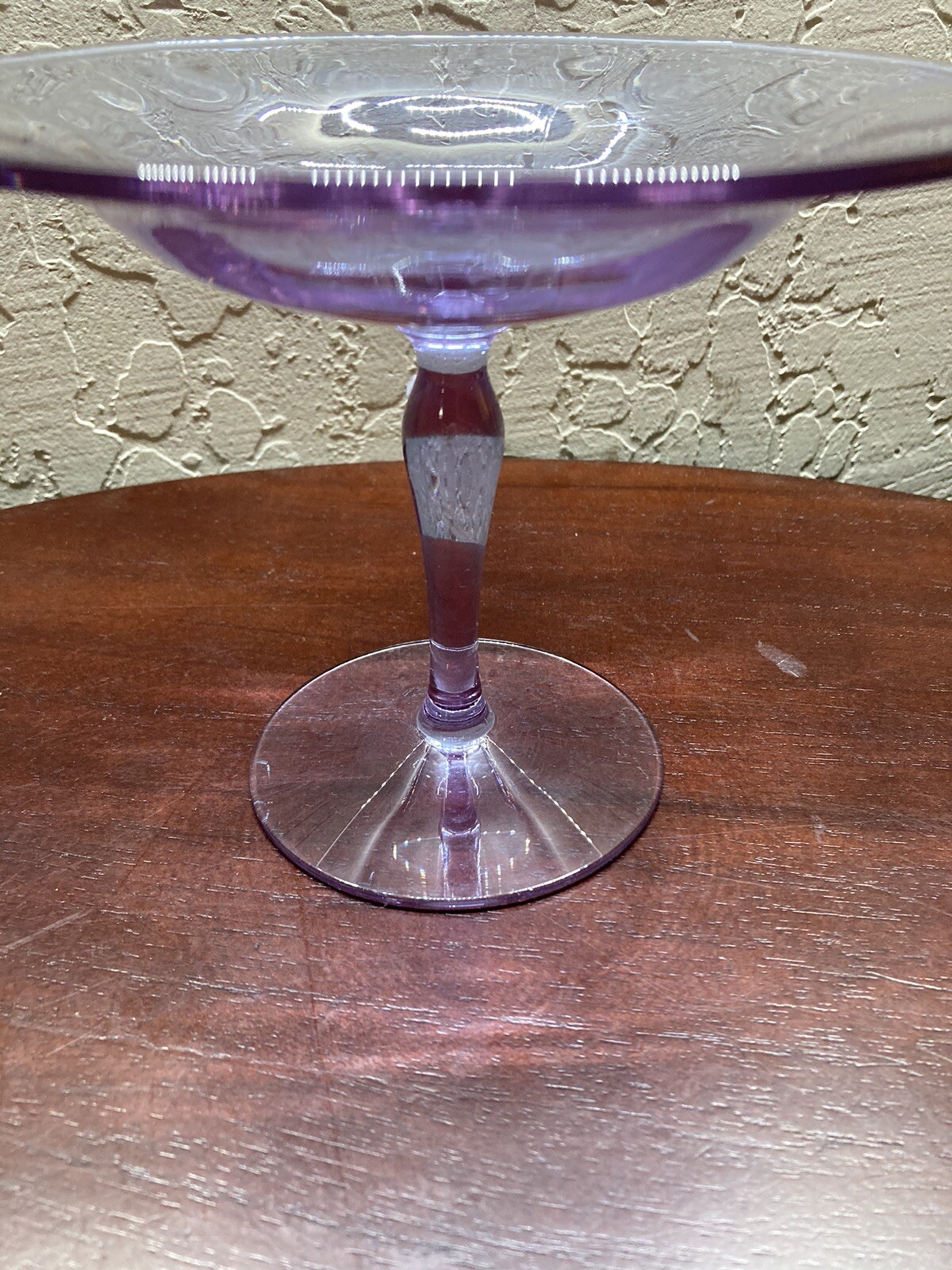 fostoria wisteria Compote/bonbon Dish Lavender Color Changing Glass eBay