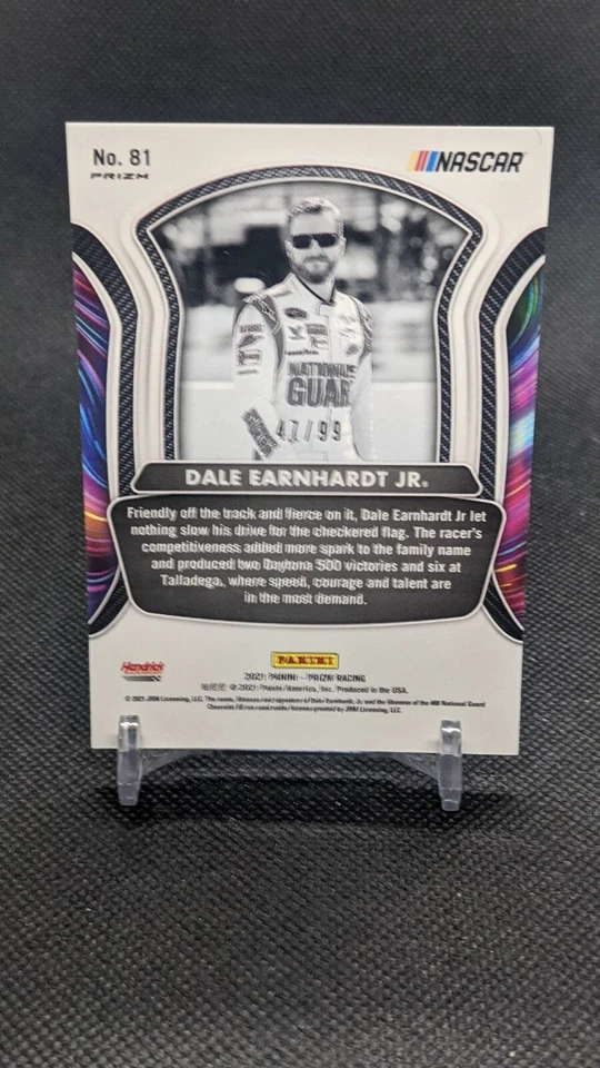 2021 Panini Prizm Racing Dale Earnhardt Jr /99 Carolina Blue Scope #81 NASCAR - Image 2 of 2