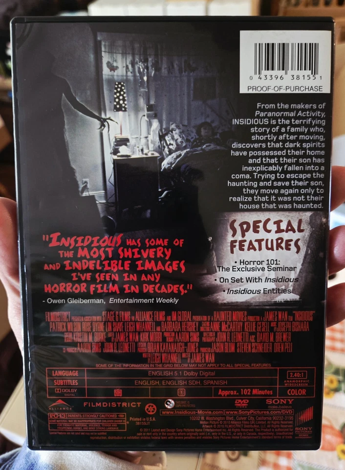 Insidious (DVD, 2010)  - Image 2 of 4