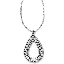 Brighton Pebble Open Teardrop Reversible Pendant Necklace NWT 58