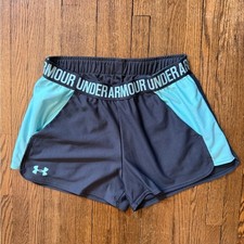 Under Armour Women's Athletic Shorts in Black and Light Blue size Small