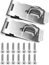 Weather-Resistant 3.2 Inch Stainless Steel Hasp Latch - 2 Pack Convenience