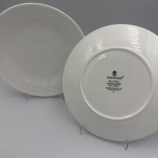 Wedgwood Nantucket 6" Bread & Butter Plates White Basketweave Set Of 2