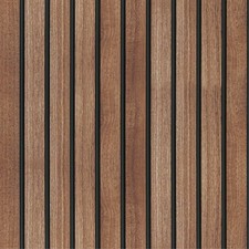Abyssaly Wood Slat Peel and Stick Wallpaper, Brown 17.7" x 118",