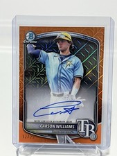 2025 Bowman Chrome Mega Carson Williams Orange Mojo Auto /25 #BMA-CW
