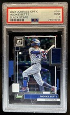 2022 Panini Donruss Optic Mookie Betts Black Stars Prizm #/149 Dodgers PSA 9