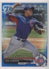 2017 Bowman Chrome Prospects Blue Refractor 70th Anniversary Jose Albertos 0c6