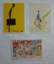 JACQUES TATI - 3 NEW POSTCARDS  MY UNCLE S FILMS 