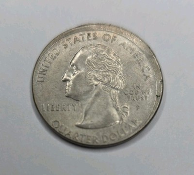 1999-D Connecticut Quarter Oak Tree Design  off center stamped