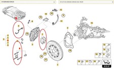 Lamborghini Huracan STO Rear Brake Pad Kit Brand New OEM 4T3698451A