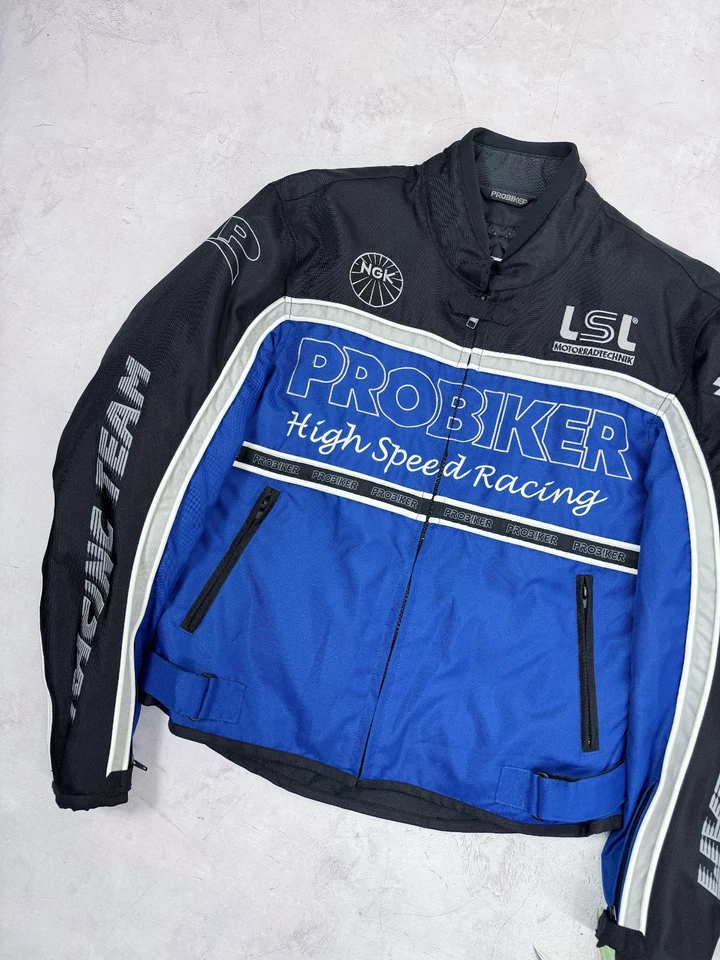Probiker High Speed Racing Moto Jacket NGK Castrol LSL size Large - Image 2 of 4