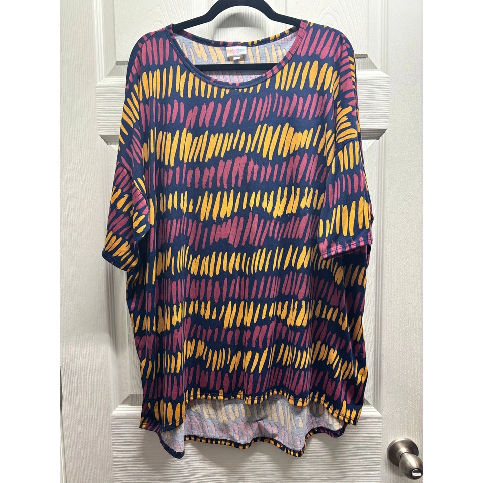 Lote de 4 camisetas Lularoe para mujer talla 2X suaves y elásticas estampadas surtidas Foto 4 de 4