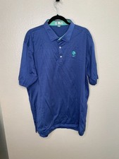 Peter Millar Mens Blue Striped Polo Shirt XL Cotton Golf Casual collared