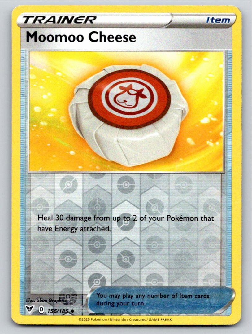 POKEMON MOOMOO CHEESE VIVID VOLTAGE 156/185 REVERSE HOLO LP A46055 FREE S&H