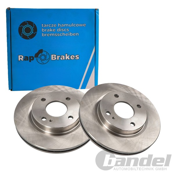 2X RAP Brakes Bremsscheiben 258Mm BelÜFtet Vorne Passend FüR Ford Fiesta Ka+ | R-image