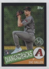 2020 Update Silver Pack 1985 Topps Chrome Baseball Black 128/199 Zac Gallen 5r6